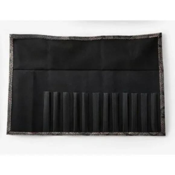 Faux Snakeskin Makeup Brush Roll Organizer Cosmetic Brush Holder Travel Case Clu - Picture 3 of 3